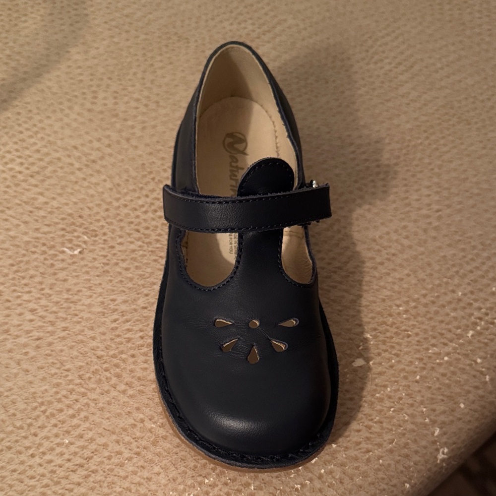Naturino Navy Leather T-strap Mary Jane shoes
